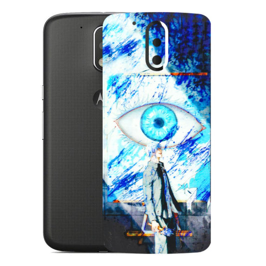 Motorola Phone Skins (All Models) - Anime Sea Blue Eye - 3D Embossed Finish (L-318) Motorola Moto G4
