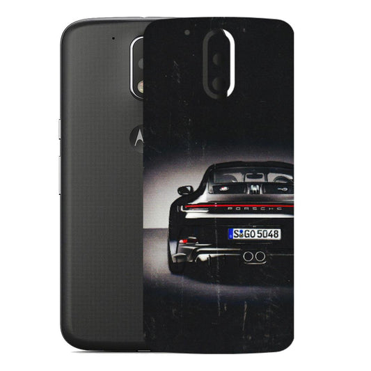 Motorola Phone Skins (All Models) - New Black Porsche GT3 - 3D Embossed Finish (L-327) Motorola Moto G4