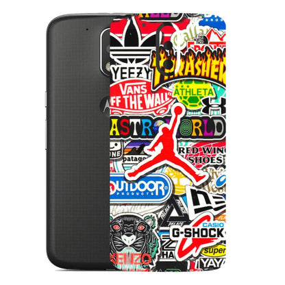Motorola Phone Skins (All Models) - Multi Brands Sticker Graffiti - 3D Embossed Finish (L-37) Motorola Moto G4