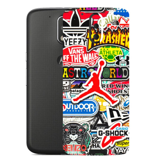 Motorola Phone Skins (All Models) - Multi Brands Sticker Graffiti - 3D Embossed Finish (L-37) Motorola Moto G4