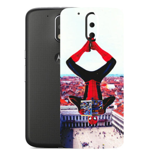 Motorola Phone Skins (All Models) - Spiderman Hanging - 3D Embossed Finish (L-53) Motorola Moto G4