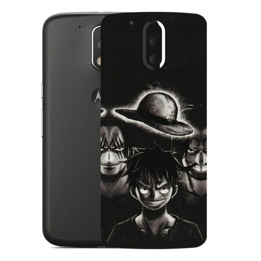 Motorola Phone Skins (All Models) - Black Luffy Hat - 3D Embossed Finish (L-57) Motorola Moto G4