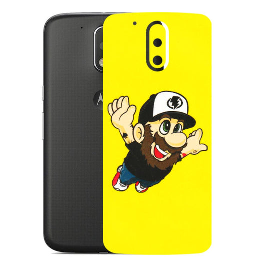 Motorola Phone Skins (All Models) - Flying Beardo - 3D Embossed Finish (L-60) Motorola Moto G4