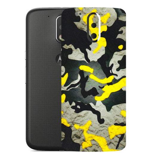 Motorola Phone Skins (All Models) - Yellow Camouflage - 3D Embossed Finish (L-61) Motorola Moto G4