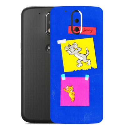 Motorola Phone Skins (All Models) - Tom N Jerry Sticky Notes - 3D Embossed Finish (L-88) Motorola Moto G4