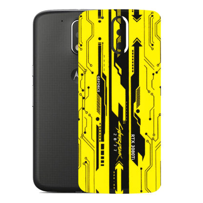 Motorola Phone Skins (All Models) - Yellow Cyberpunk - 3D Embossed Finish (L-93) Motorola Moto G4