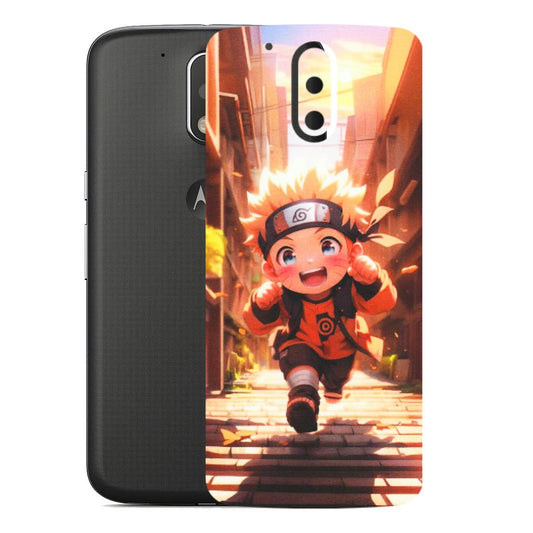 Motorola Phone Skins (All Models) - Naruto Cute Toon Running - Matte Finish (M-04) Motorola Moto G4