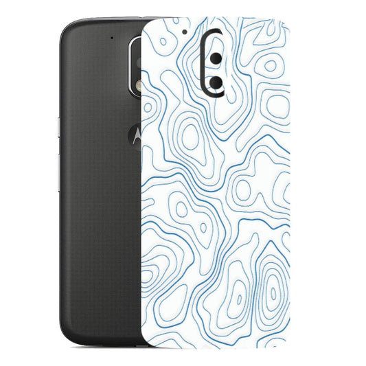 Motorola Phone Skins (All Models) - Blue And White Swirls - Matte Finish (M-139) Motorola Moto G4