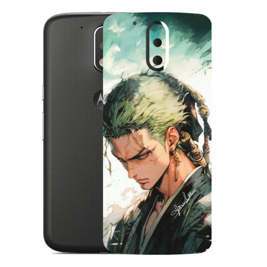 Motorola Phone Skins (All Models) - New Roronoa Zoro One Picece Anime - Matte Finish (M-140) Motorola Moto G4
