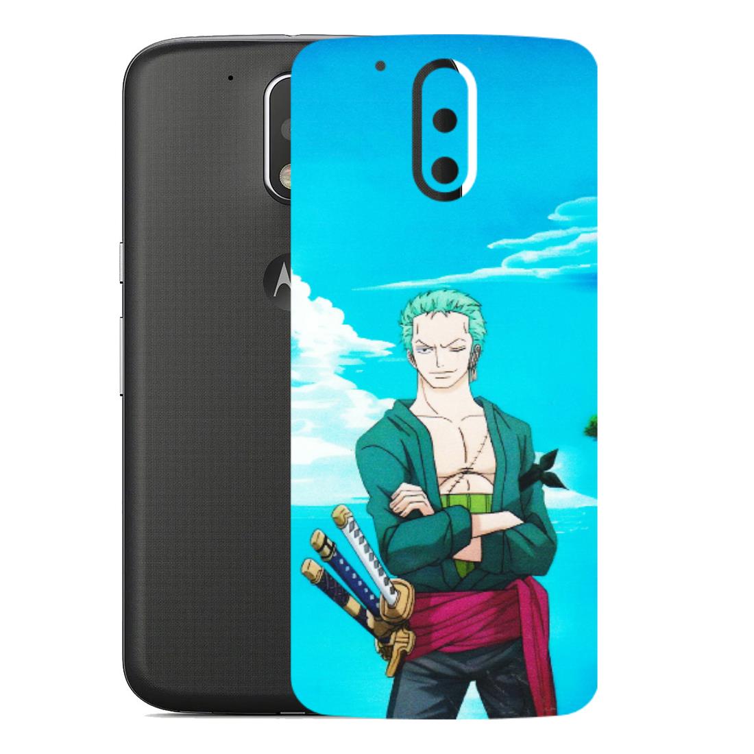 Motorola Phone Skins (All Models) - Cool Swordman Zoro Anime - Matte Finish (M-143) Motorola Moto G4