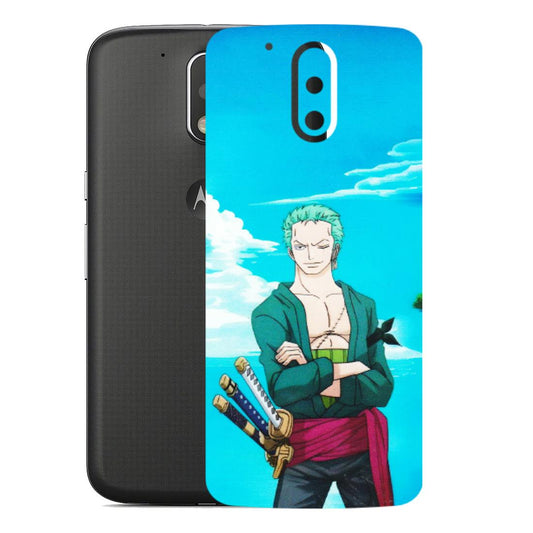 Motorola Phone Skins (All Models) - Cool Swordman Zoro Anime - Matte Finish (M-143) Motorola Moto G4