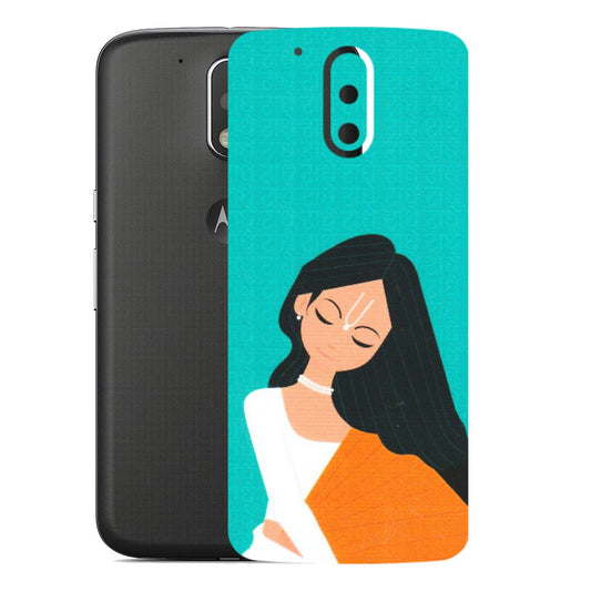 Motorola Phone Skins (All Models) - Radhe Radhe With Hindu Symbol - Matte Finish (M-164) Motorola Moto G4