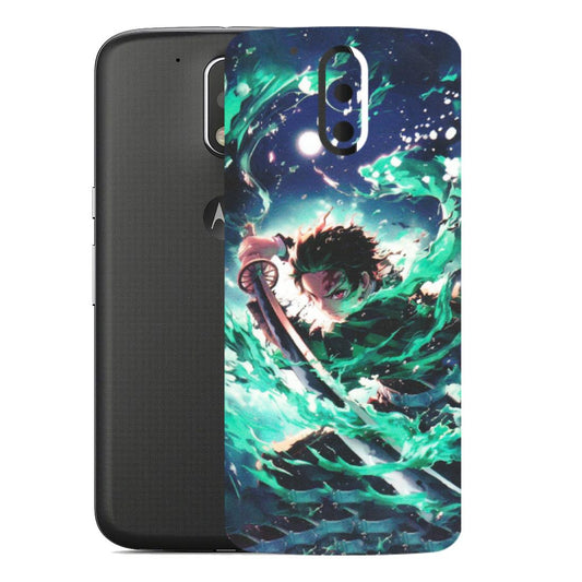 Motorola Phone Skins (All Models) - Sword Fighter Anime - Matte Finish (M-29) Motorola Moto G4