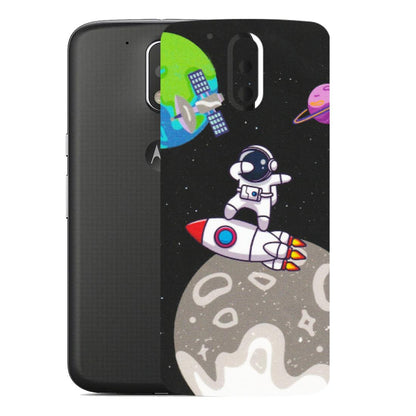 Motorola Phone Skins (All Models) - Astronaut Vibing Toon Running - Matte Finish (M-39) Motorola Moto G4
