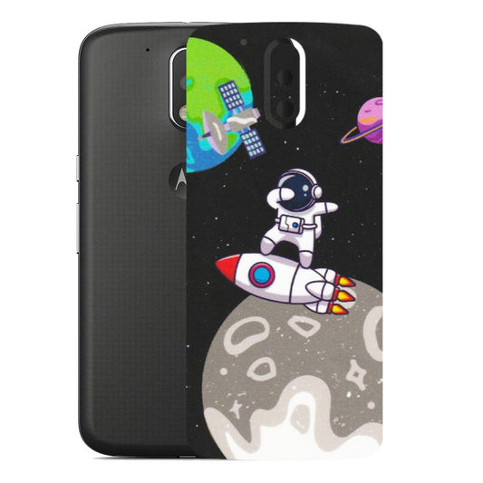 Motorola Phone Skins (All Models) - Astronaut Vibing Toon Running - Matte Finish (M-39) Motorola Moto G4