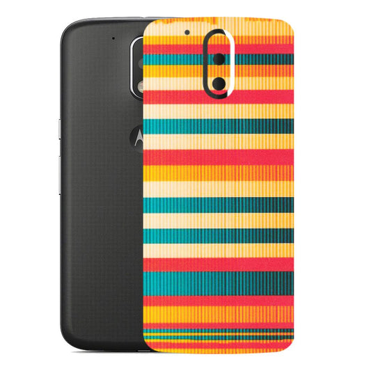 Motorola Phone Skins (All Models) - Colourful Stripes Soothing Effect - Matte Finish (M-86) Motorola Moto G4