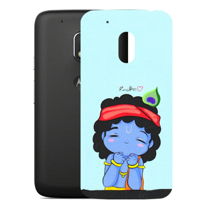 Motorola Phone Skins (All Models) - Radhe Radhe Cute Toon - 3D Embossed Finish (L-05) Motorola Moto G4 Play
