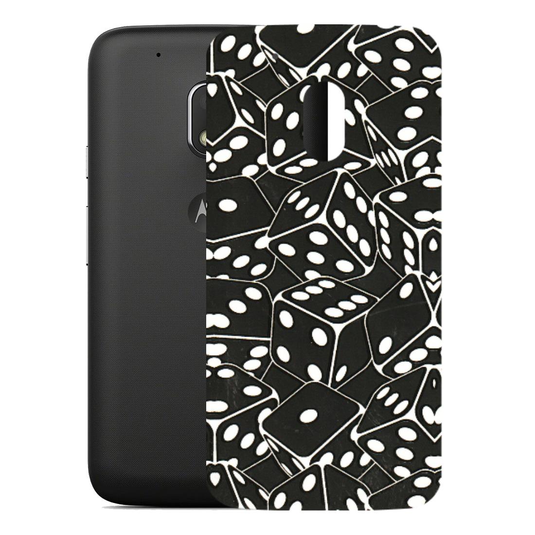 Motorola Phone Skins (All Models) - Big Black Dices - 3D Embossed Finish (L-106) Motorola Moto G4 Play