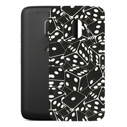 Motorola Phone Skins (All Models) - Big Black Dices - 3D Embossed Finish (L-106) Motorola Moto G4 Play