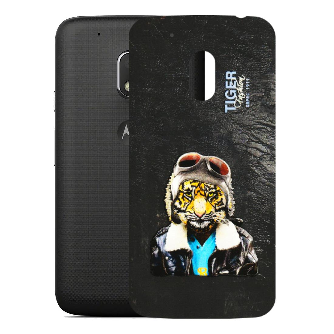 Motorola Phone Skins (All Models) - Rider Tiger - 3D Embossed Finish (L-113) Motorola Moto G4 Play