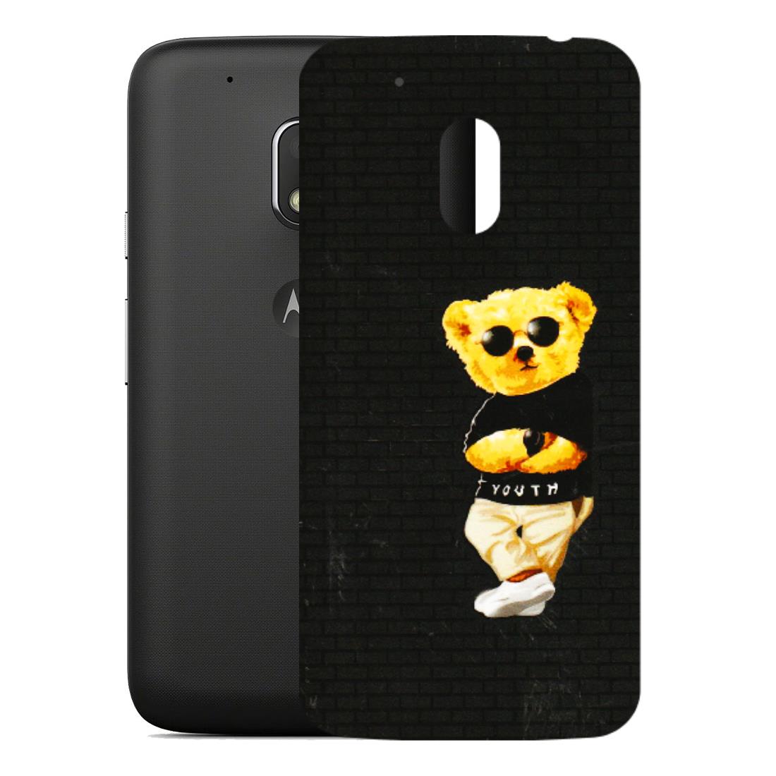 Motorola Phone Skins (All Models) - Classy Teddy Bear - 3D Embossed Finish (L-116) Motorola Moto G4 Play
