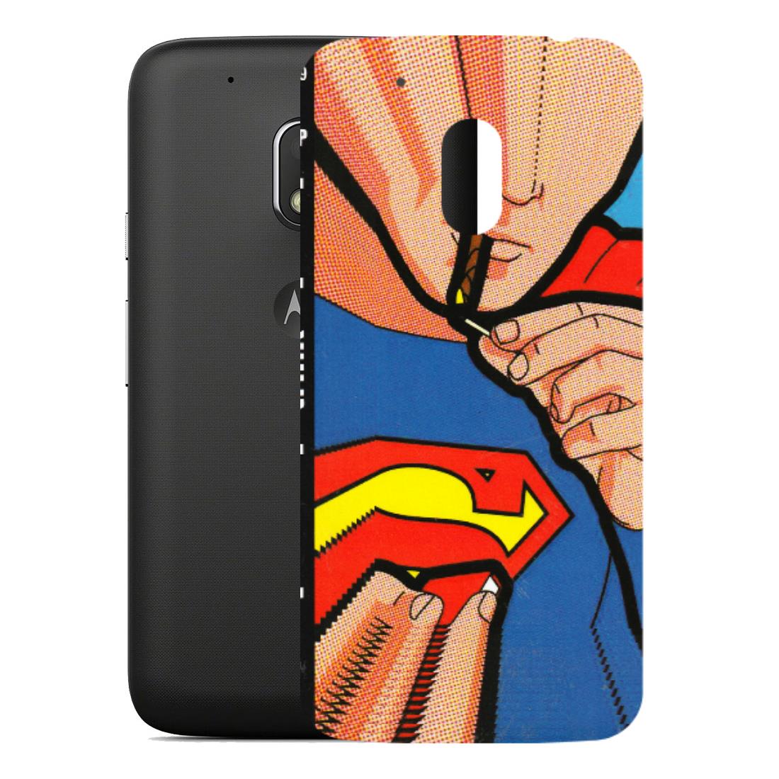 Motorola Phone Skins (All Models) - Superman Sutta - 3D Embossed Finish (L-130) Motorola Moto G4 Play