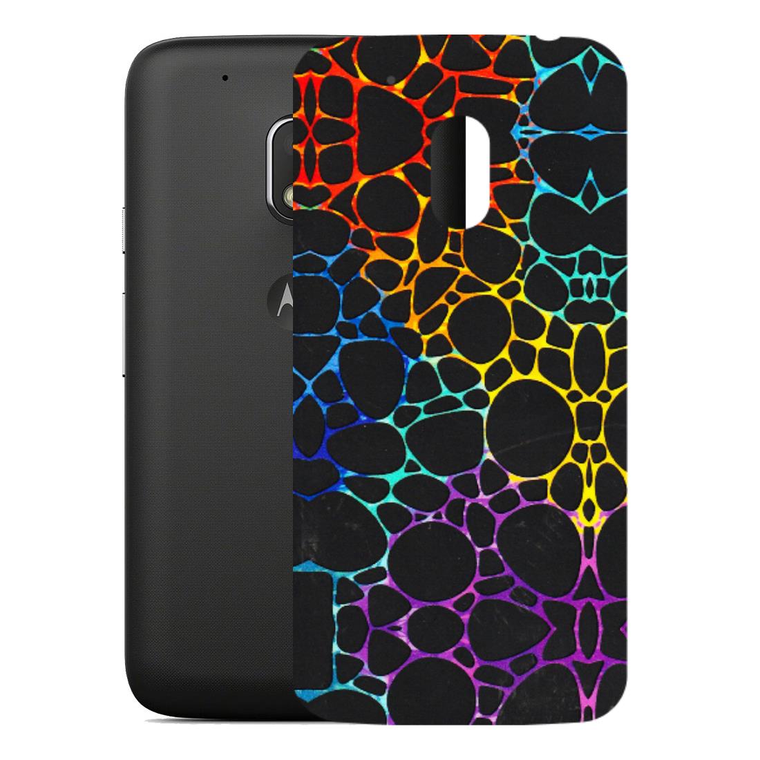 Motorola Phone Skins (All Models) - Abstract Art MultiColour - 3D Embossed Finish (L-133) Motorola Moto G4 Play