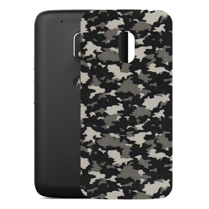 Motorola Phone Skins (All Models) - Black/Grey Camoflaunge - 3D Embossed Finish (L-142) Motorola Moto G4 Play
