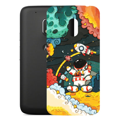 Motorola Phone Skins (All Models) - Astronauts & Spaceship - 3D Embossed Finish (L-145) Motorola Moto G4 Play