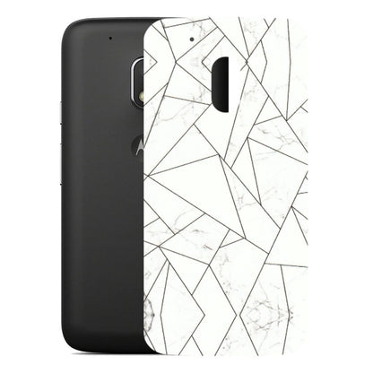 Motorola Phone Skins (All Models) - Luxury White Marble Effect - 3D Embossed Finish (L-168) Motorola Moto G4 Play