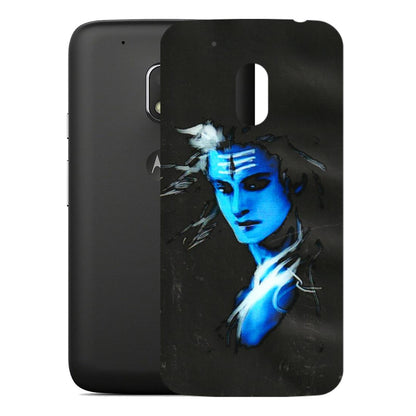 Motorola Phone Skins (All Models) - Har Har Mahadev Blue/Black - 3D Embossed Finish (L-185) Motorola Moto G4 Play