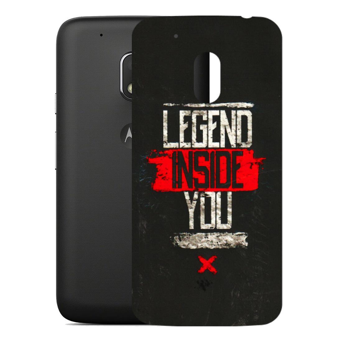 Motorola Phone Skins (All Models) - Legend Inside You - 3D Embossed Finish (L-186) Motorola Moto G4 Play