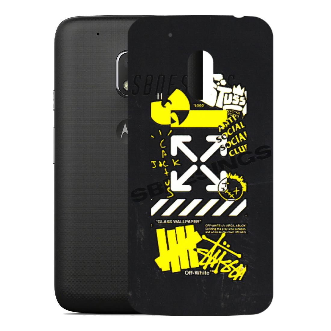 Motorola Phone Skins (All Models) - Anti Social Graffiti - 3D Embossed Finish (L-198) Motorola Moto G4 Play