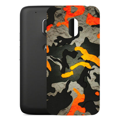 Motorola Phone Skins (All Models) - Orange Camouflage - 3D Embossed Finish (L-204) Motorola Moto G4 Play