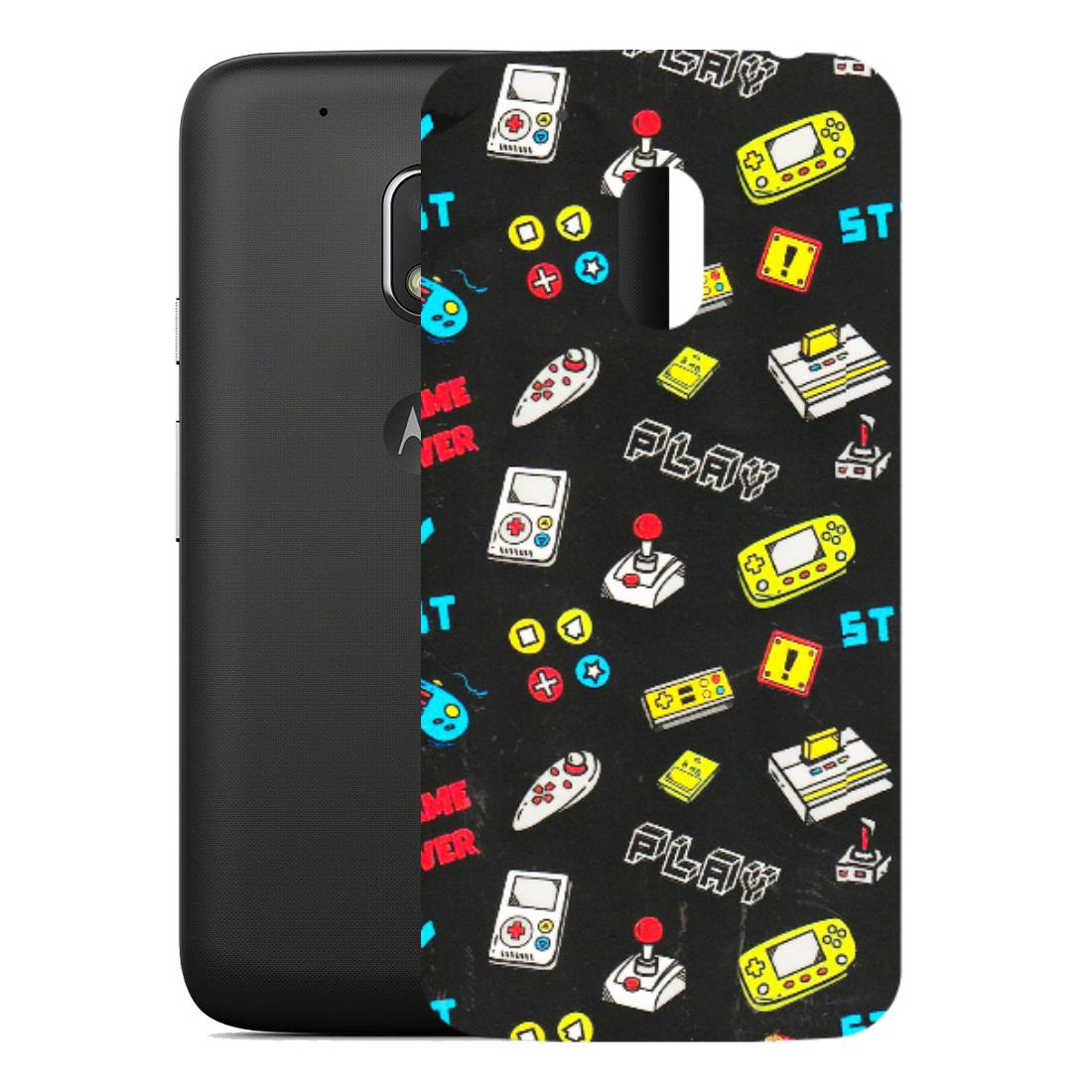 Motorola Phone Skins (All Models) - Gaming Doodles - 3D Embossed Finish (L-224) Motorola Moto G4 Play