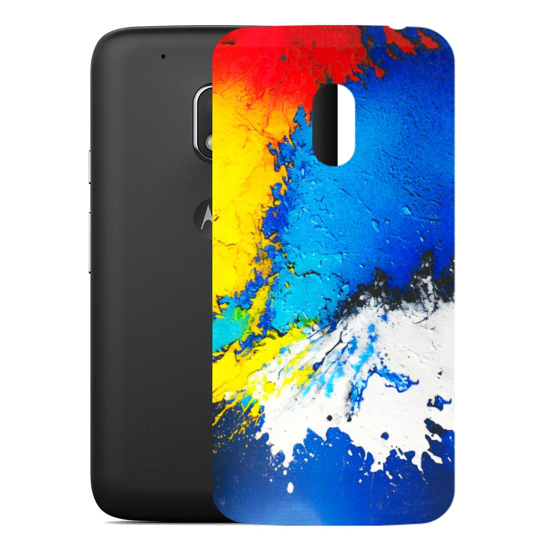 Motorola Phone Skins (All Models) - Acrylic Paint Spill - 3D Embossed Finish (L-229) Motorola Moto G4 Play