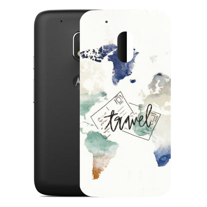 Motorola Phone Skins (All Models) - Travel The World - 3D Embossed Finish (L-232) Motorola Moto G4 Play