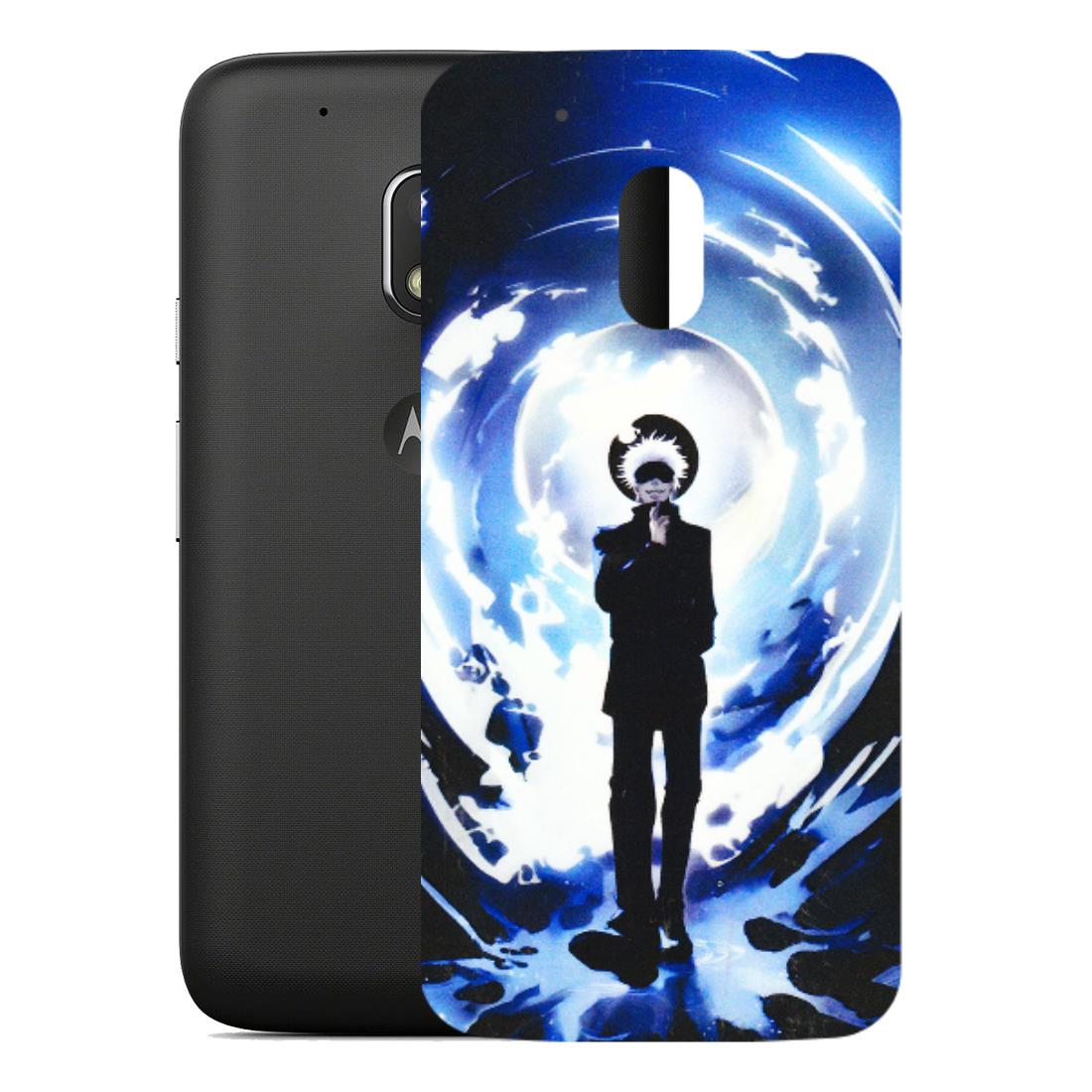 Motorola Phone Skins (All Models) - Satoru Gojo Dark Blue - 3D Embossed Finish (L-235) Motorola Moto G4 Play