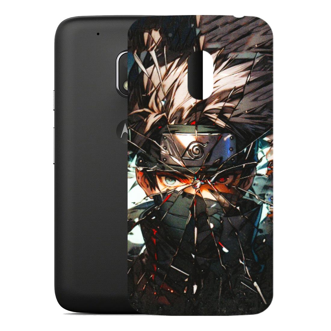 Motorola Phone Skins (All Models) - Kakashi Shattered Glass Effect - 3D Embossed Finish (L-237) Motorola Moto G4 Play