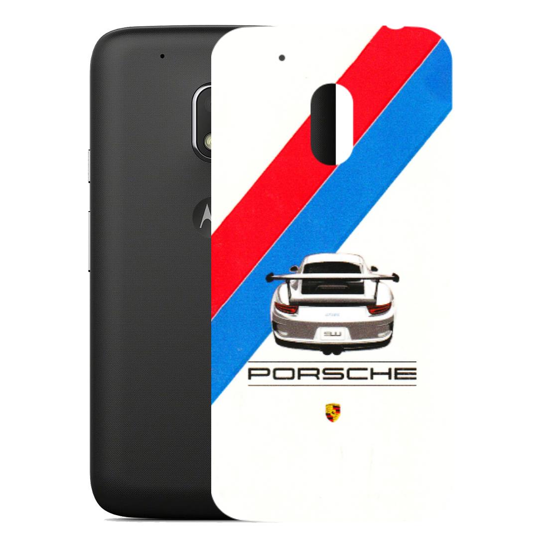 Motorola Phone Skins (All Models) - Porche Car Sober Logo - 3D Embossed Finish (L-248) Motorola Moto G4 Play