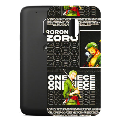 Motorola Phone Skins (All Models) - One Piece Zoro - 3D Embossed Finish (L-250) Motorola Moto G4 Play