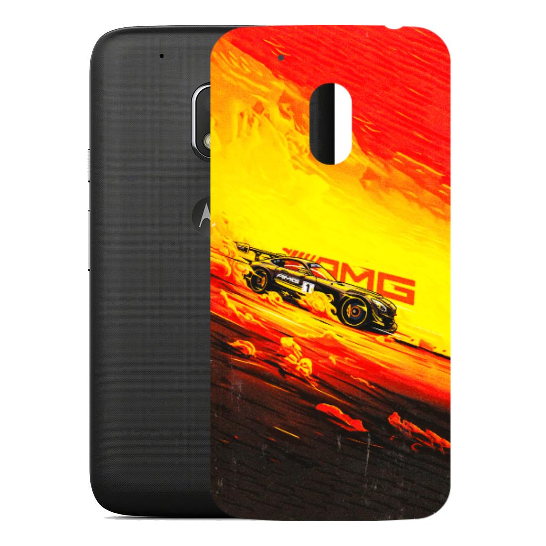 Motorola Phone Skins (All Models) - AMG Car Speed Cover - 3D Embossed Finish (L-256) Motorola Moto G4 Play