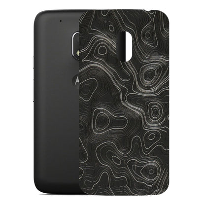 Motorola Phone Skins (All Models) - Abstract White Line Map - 3D Embossed Finish (L-269) Motorola Moto G4 Play