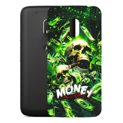 Motorola Phone Skins (All Models) - Skull Money - 3D Embossed Finish (L-303) Motorola Moto G4 Play