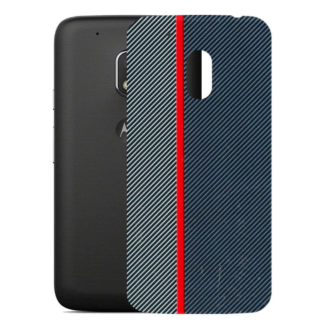 Motorola Phone Skins (All Models) - Blue Sober Lines - 3D Embossed Finish (L-305) Motorola Moto G4 Play