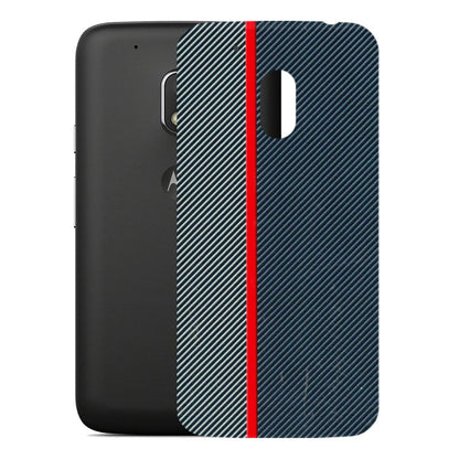 Motorola Phone Skins (All Models) - Blue Sober Lines - 3D Embossed Finish (L-305) Motorola Moto G4 Play