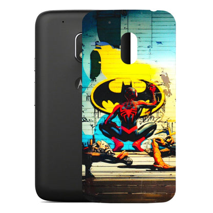 Motorola Phone Skins (All Models) - New Spiderman Bat Logo - 3D Embossed Finish (L-309) Motorola Moto G4 Play