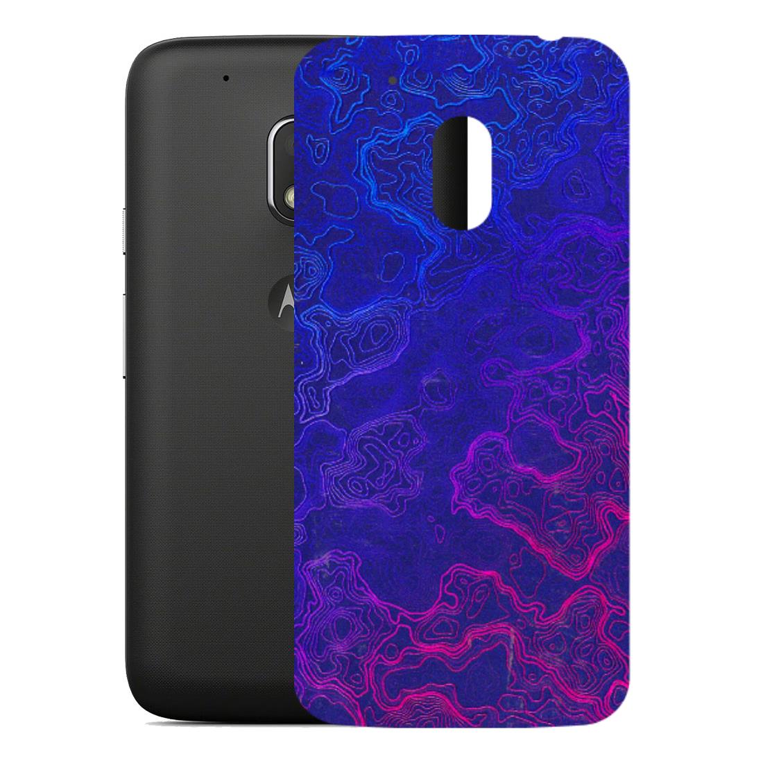 Motorola Phone Skins (All Models) - Purple Ripples Swirl - 3D Embossed Finish (L-314) Motorola Moto G4 Play