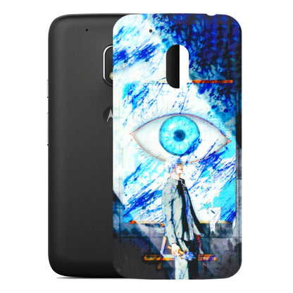 Motorola Phone Skins (All Models) - Anime Sea Blue Eye - 3D Embossed Finish (L-318) Motorola Moto G4 Play