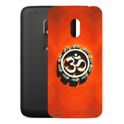 Motorola Phone Skins (All Models) - Aum Shiv Orange - 3D Embossed Finish (L-32) Motorola Moto G4 Play